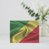 Flagge der Republik Kongo Postkarte (Stehend Vorderseite)