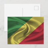 Flagge der Republik Kongo Postkarte (Vorne/Hinten)