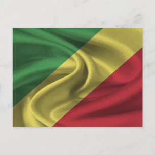 Flagge der Republik Kongo Postkarte