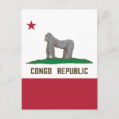 Flagge der Republik Kongo Postkarte (Vorderseite)