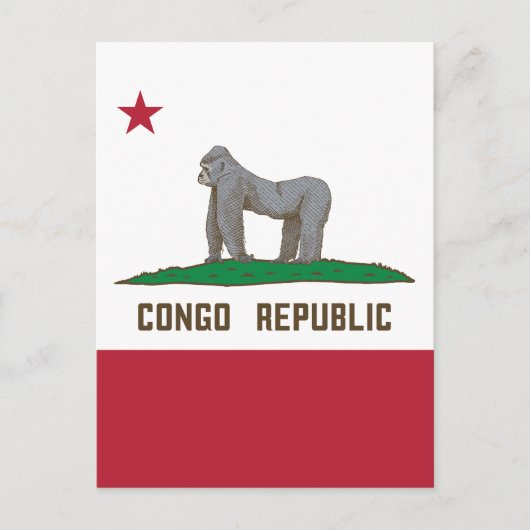 Flagge der Republik Kongo Postkarte (Vorderseite)