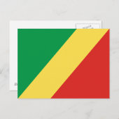 Flagge der Republik Kongo Postkarte (Vorne/Hinten)