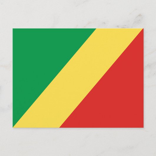 Flagge der Republik Kongo Postkarte (Vorderseite)