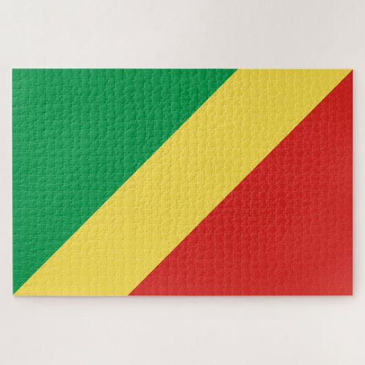 Flagge der Republik Kongo Puzzle (Horizontal)