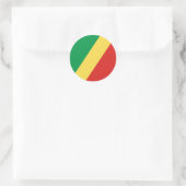 Flagge der Republik Kongo Runder Aufkleber (Tasche)