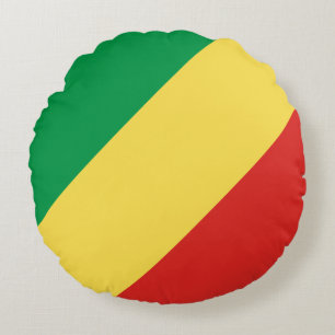 Flagge der Republik Kongo Rundes Kissen