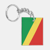 Flagge der Republik Kongo Schlüsselanhänger (Vorderseite links)