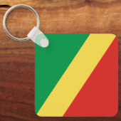 Flagge der Republik Kongo Schlüsselanhänger (Vorderseite)