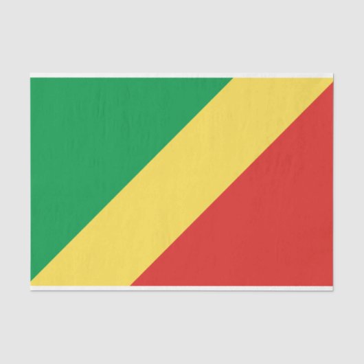 Flagge der Republik Kongo Seidenpapier (Vorderseite)