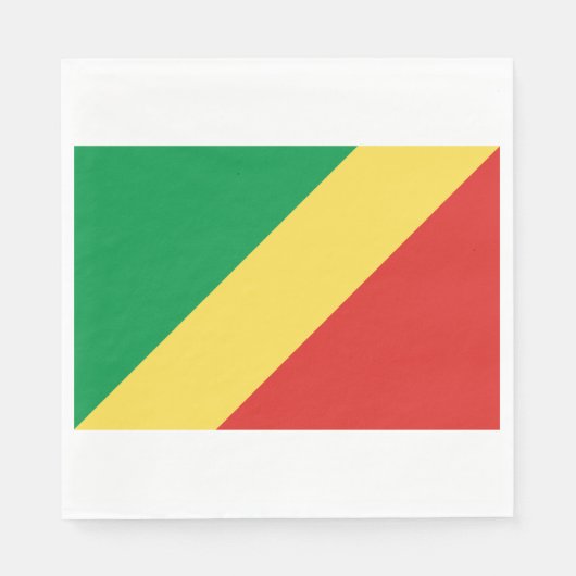 Flagge der Republik Kongo Serviette (Vorderseite)