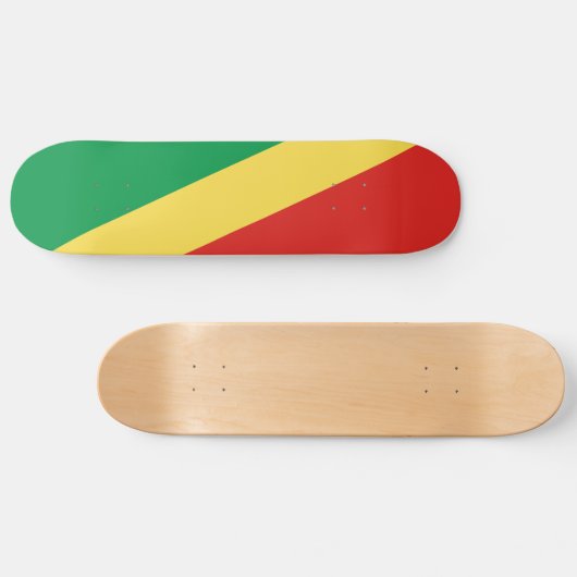 Flagge der Republik Kongo Skateboard (Horizontal)