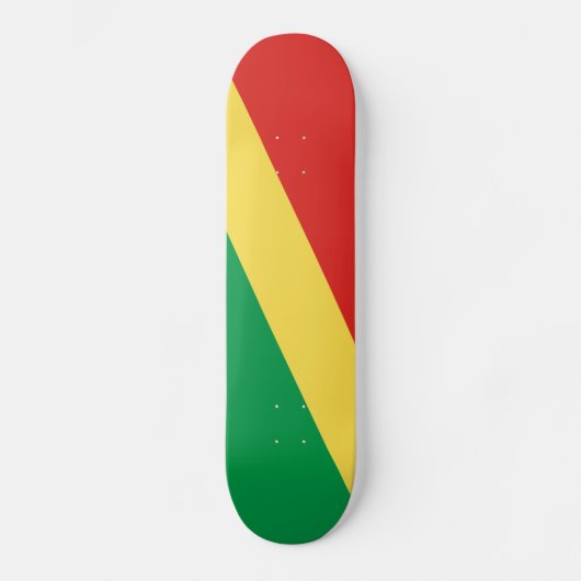 Flagge der Republik Kongo Skateboard (Vorderseite)