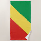 Flagge der Republik Kongo Strandtuch (Vorderseite)
