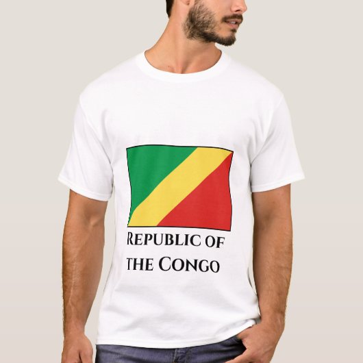 Flagge der Republik Kongo T-Shirt (Vorderseite)
