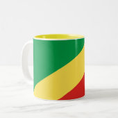 Flagge der Republik Kongo Zweifarbige Tasse (Vorderseite Links)