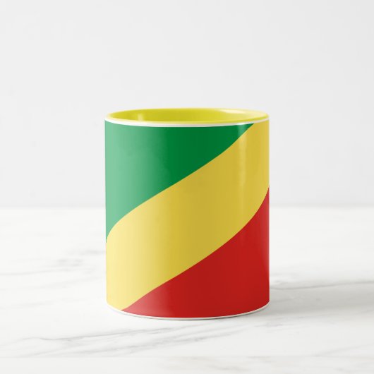 Flagge der Republik Kongo Zweifarbige Tasse (Mittel)