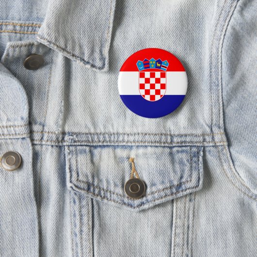 Flagge der Republik Kroatien Button (Beispiel)