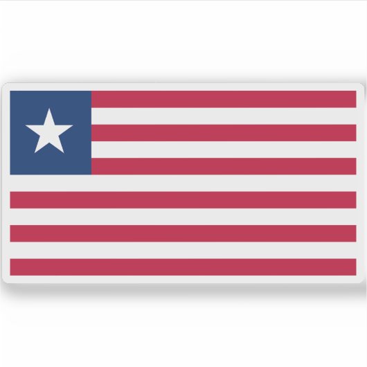 Flagge der Republik Liberia Aufkleber (Vorderseite)