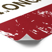 Flagge der Republik Long Beach California Poster (Ecke)