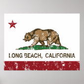 Flagge der Republik Long Beach California Poster (Vorne)
