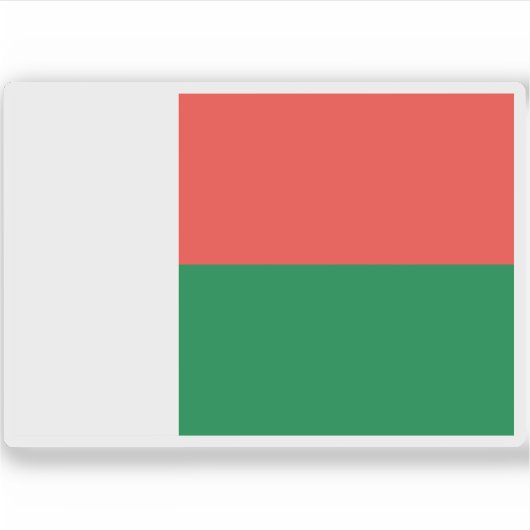 Flagge der Republik Madagaskar Aufkleber (Vorderseite)