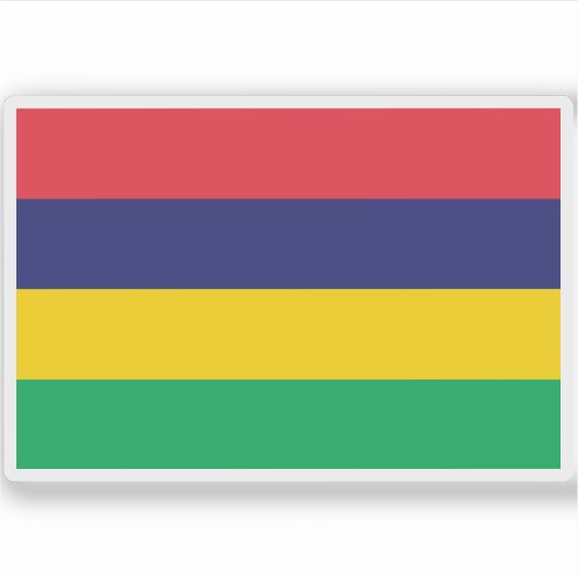 Flagge der Republik Mauritius Aufkleber (Vorderseite)