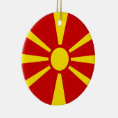 Flagge der Republik Mazedonien Keramikornament (Rechts)