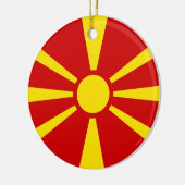 Flagge der Republik Mazedonien Keramikornament (Links)