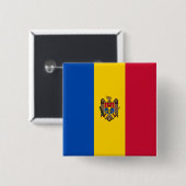 Flagge der Republik Moldau Button (Vorne & Hinten)