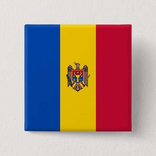 Flagge der Republik Moldau Button (Vorderseite)