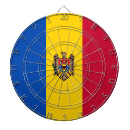 Flagge der Republik Moldau Dartscheibe