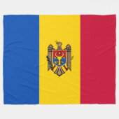 Flagge der Republik Moldau Fleecedecke (Vorderseite (Horizontal))