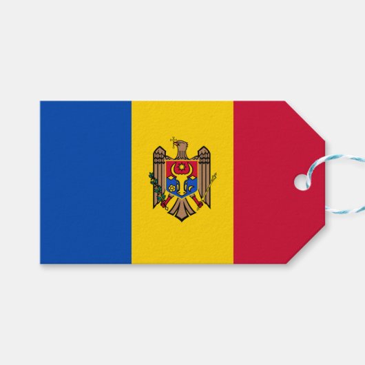 Flagge der Republik Moldau Geschenkanhänger (Vorderseite (Horizontal))