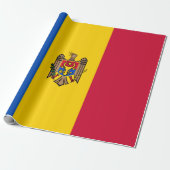 Flagge der Republik Moldau Geschenkpapier (Ungerollt)