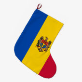Flagge der Republik Moldau Großer Weihnachtsstrumpf (Vorderansicht (hängend))