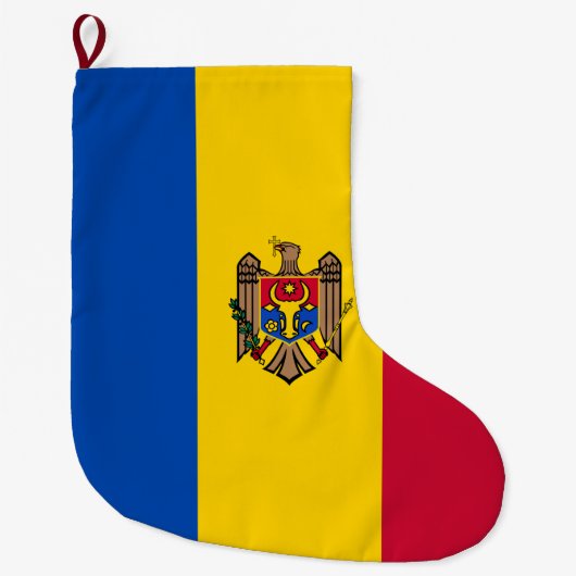 Flagge der Republik Moldau Großer Weihnachtsstrumpf (Vorderseite)