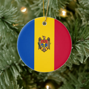 Flagge der Republik Moldau Keramik Ornament