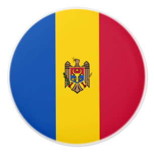 Flagge der Republik Moldau Keramikknauf
