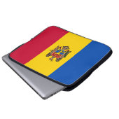 Flagge der Republik Moldau Laptopschutzhülle (Vorne Knopf)