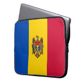 Flagge der Republik Moldau Laptopschutzhülle (Vorderseite Links)