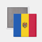 Flagge der Republik Moldau Magnet (Vorderseite/Rückseite)