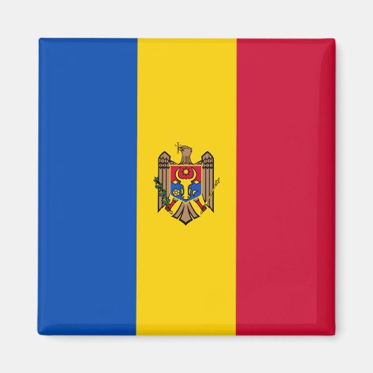 Flagge der Republik Moldau Magnet (Vorne)