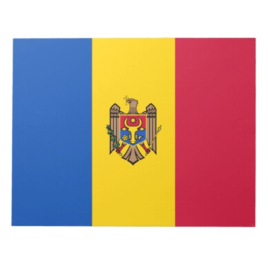 Flagge der Republik Moldau Notizblock (Vorderseite)