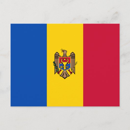 Flagge der Republik Moldau Postkarte (Vorderseite)