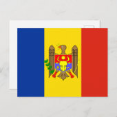 Flagge der Republik Moldau Postkarte (Vorne/Hinten)