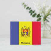 Flagge der Republik Moldau Postkarte (Stehend Vorderseite)