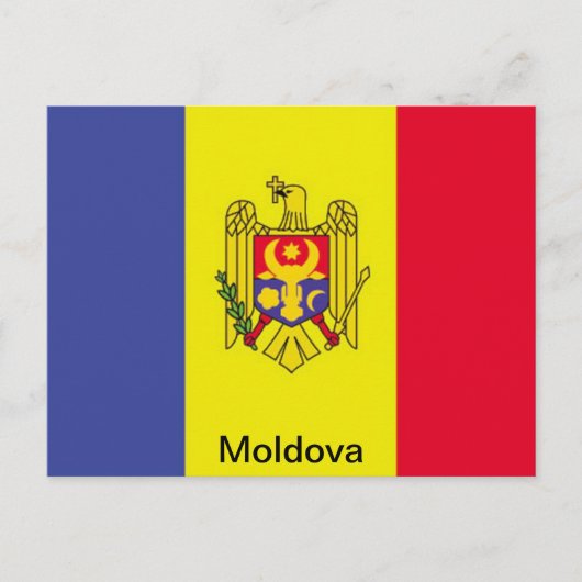 Flagge der Republik Moldau Postkarte (Vorderseite)