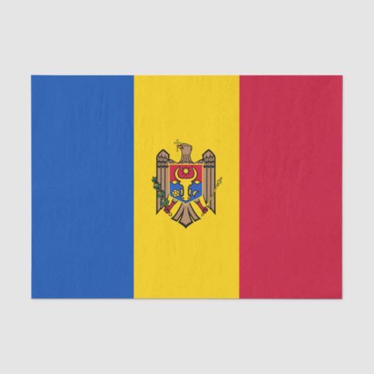 Flagge der Republik Moldau Seidenpapier (Vorderseite)