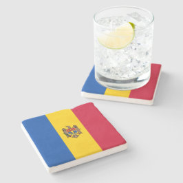 Flagge der Republik Moldau Steinuntersetzer