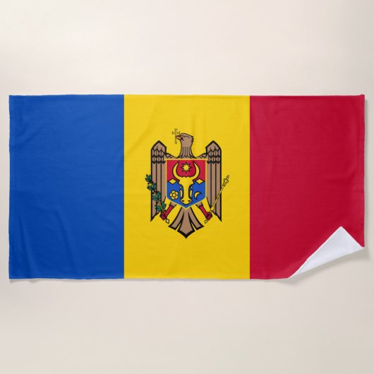 Flagge der Republik Moldau Strandtuch (Vorderseite)